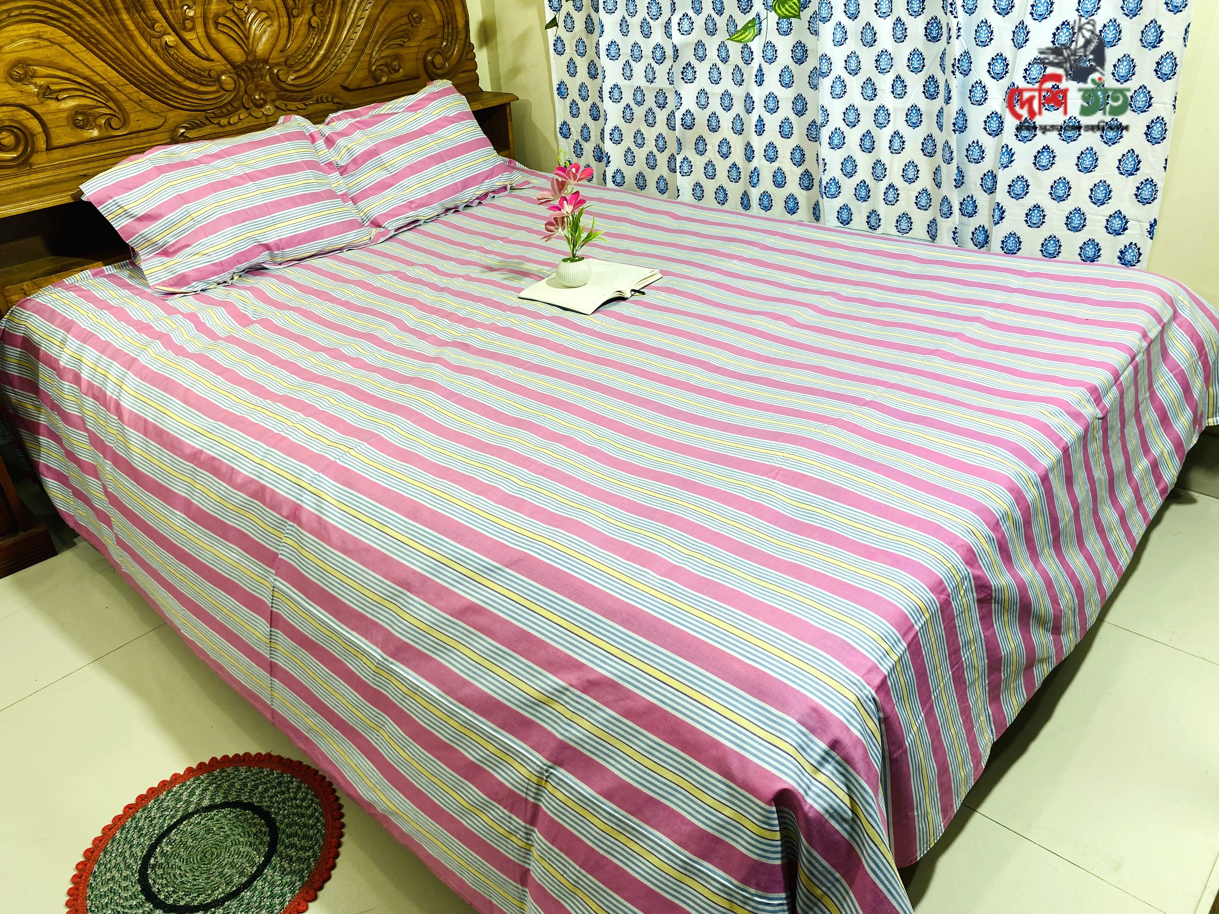 🛏 দেশি তাঁত প্রিমিয়াম কটন বেডশীট