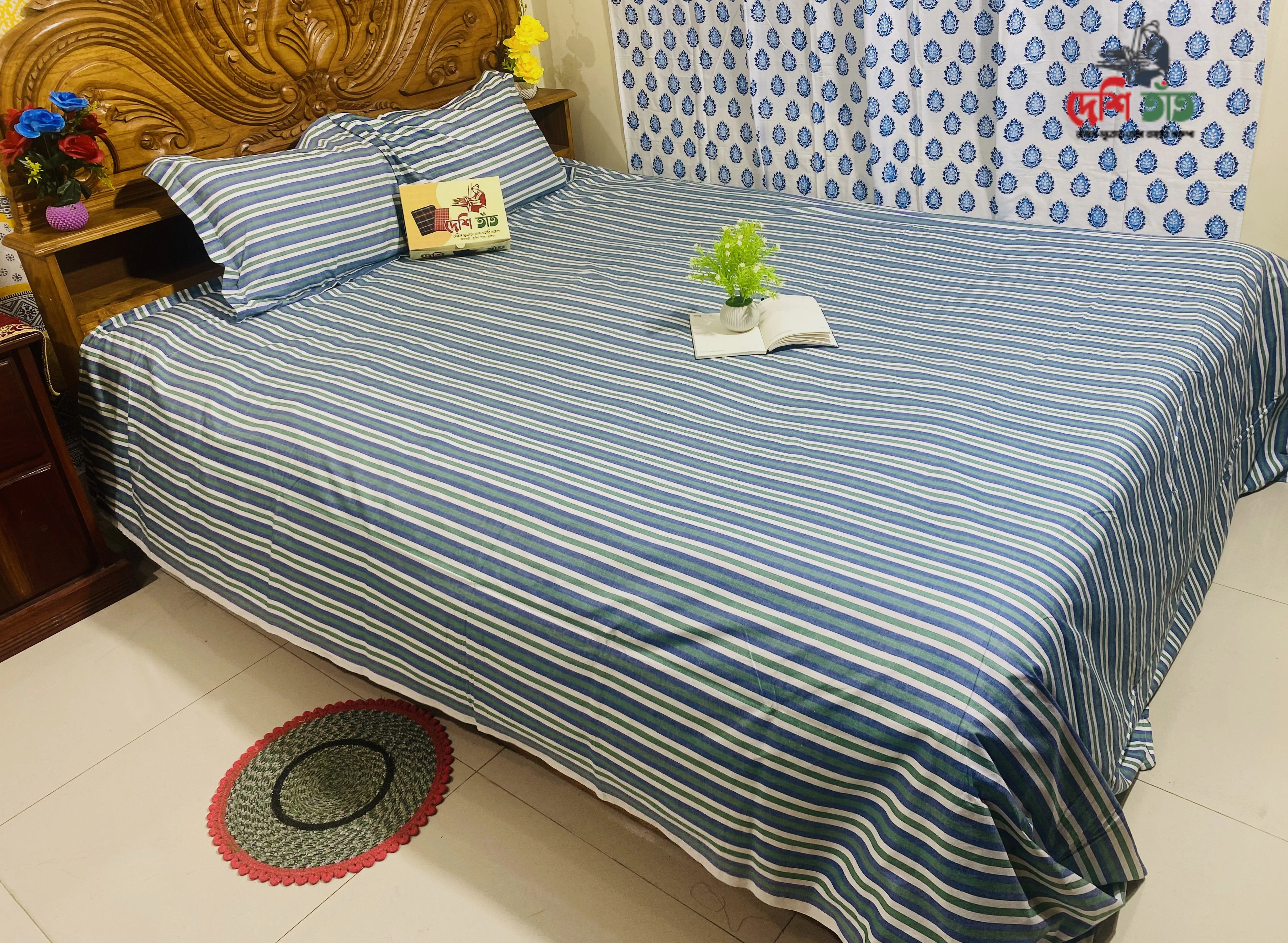 🛏 দেশি তাঁত প্রিমিয়াম কটন বেডশীট