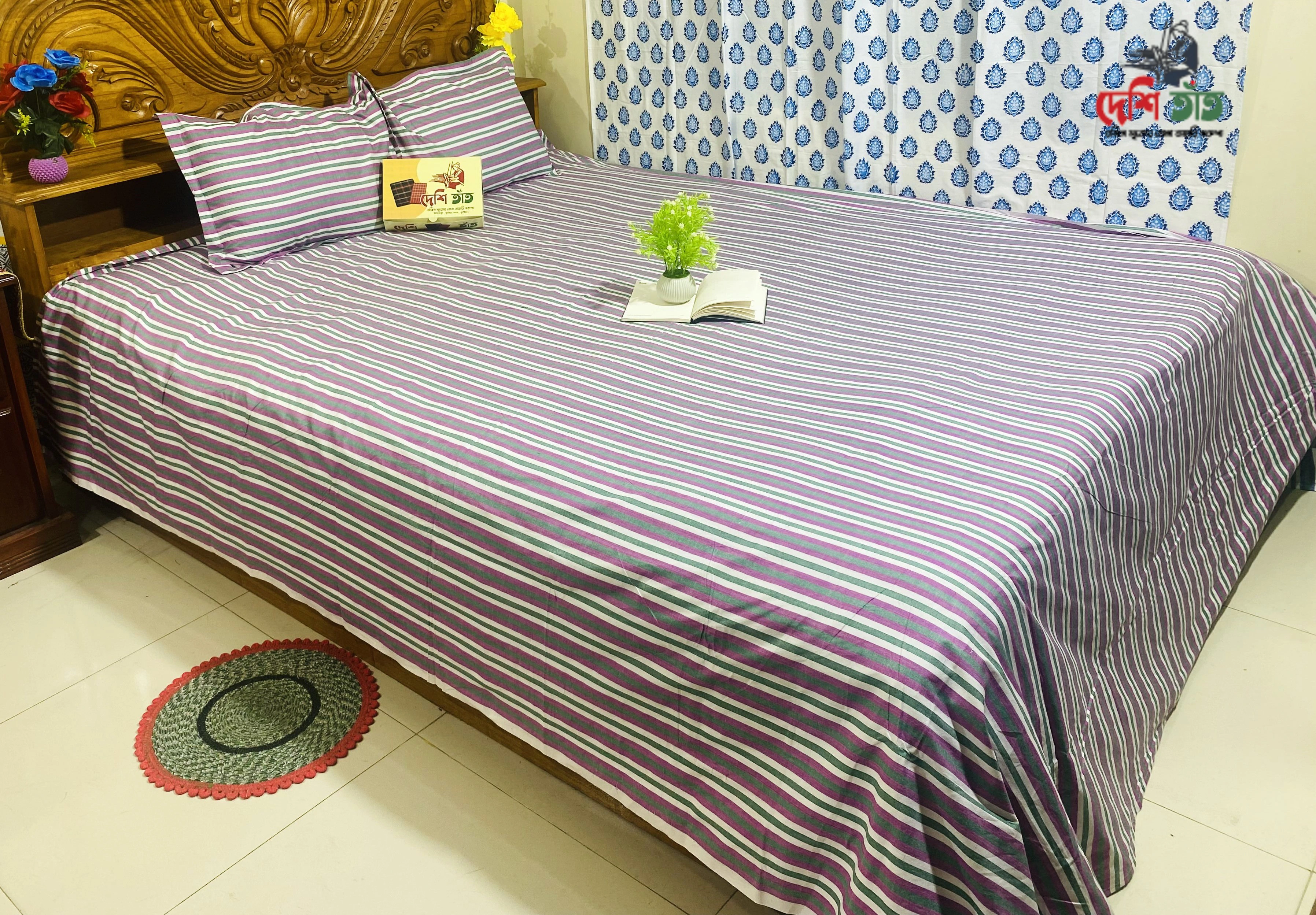 🛏 দেশি তাঁত প্রিমিয়াম কটন বেডশীট