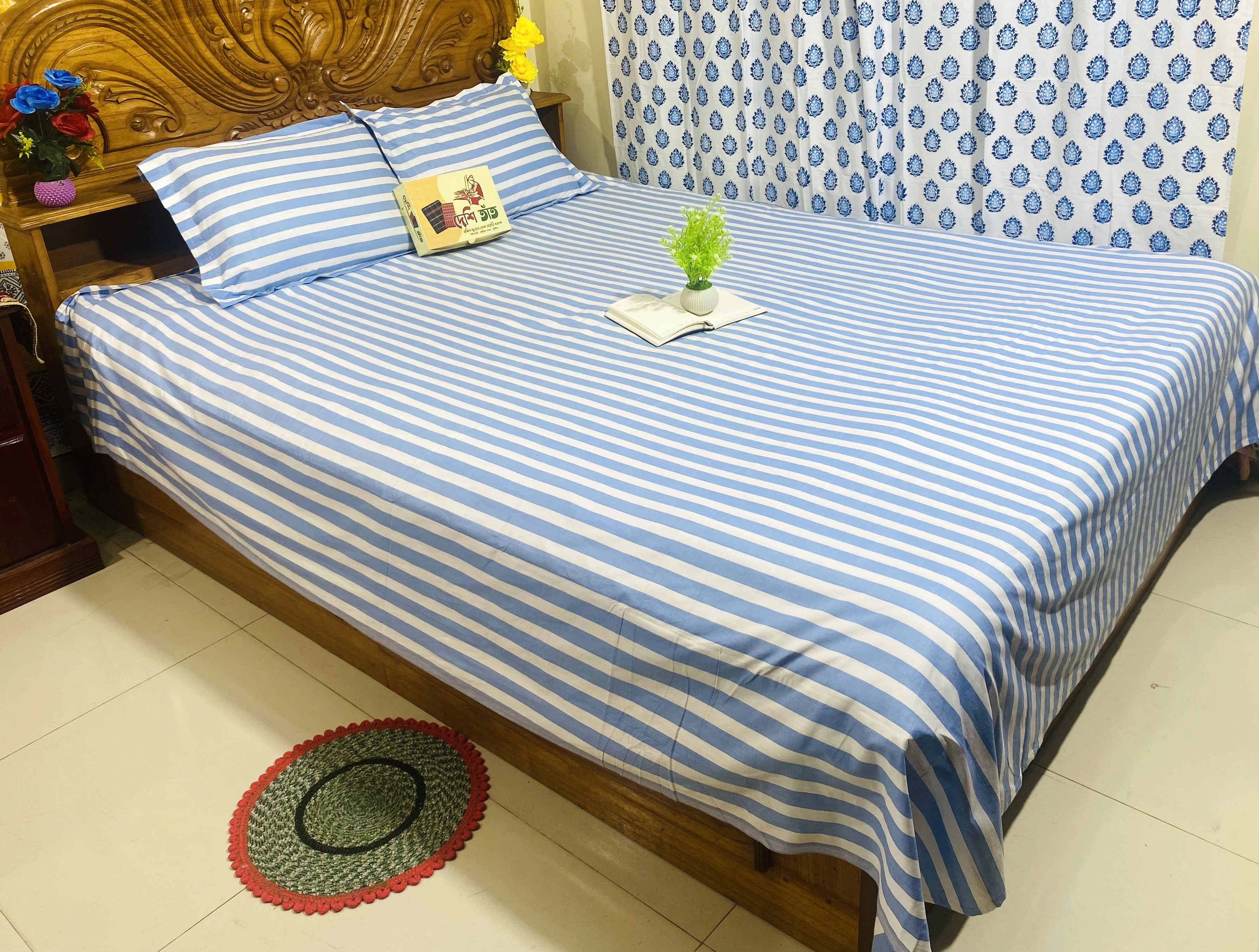 🛏 দেশি তাঁত প্রিমিয়াম কটন বেডশীট