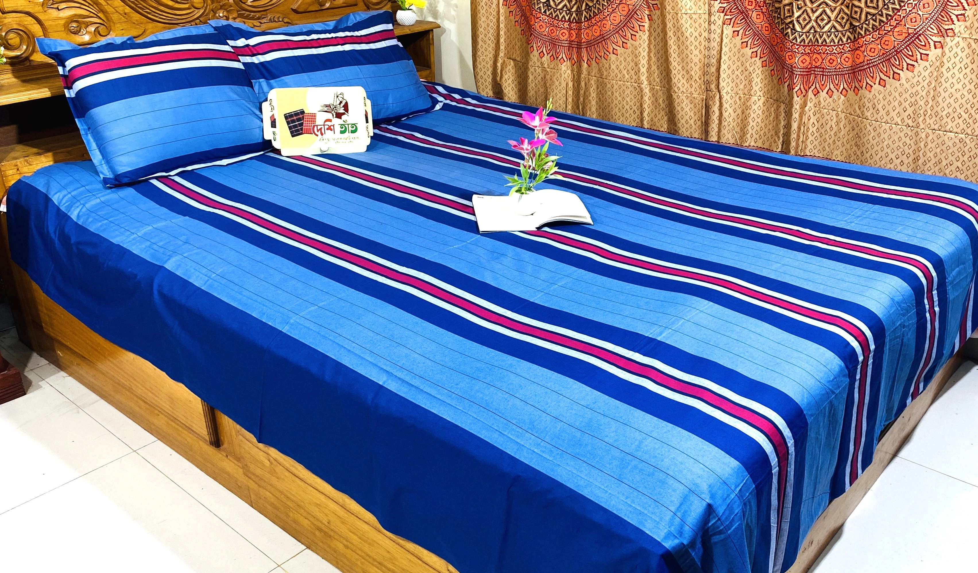🛏 দেশি তাঁত প্রিমিয়াম কটন বেডশীট