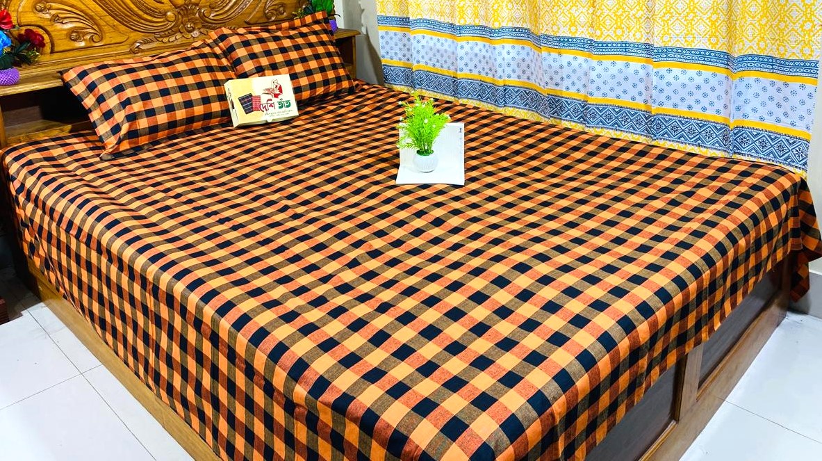 🛏 দেশি তাঁত প্রিমিয়াম কটন বেডশীট